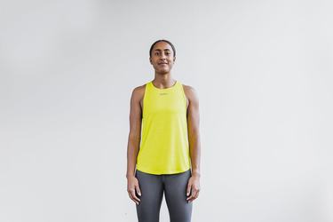 Nobull Lightweight Textured Neon Women's Tank Tops Yellow Camo | Australia (RU1803)